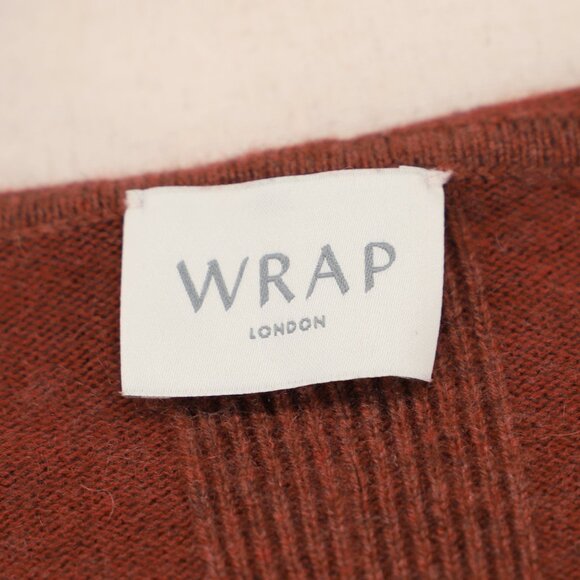 WRAP LONDON Cashmere Organic Cotton Zip-Up Hoodie Merlot Chilli Size US 14 - Picture 8 of 9